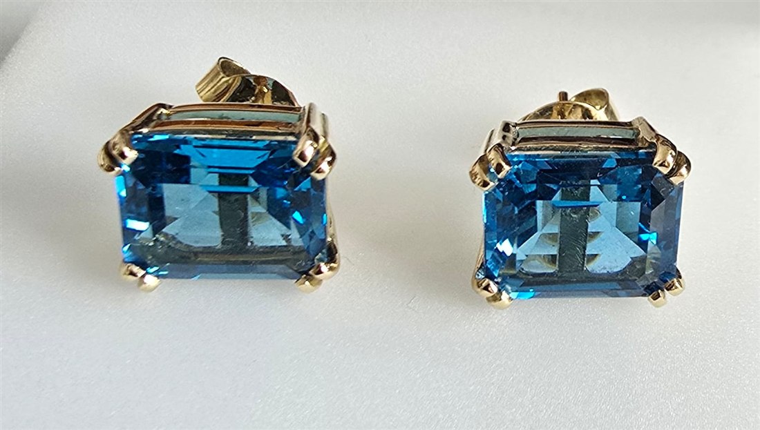 Blue Topaz Drop Earrings