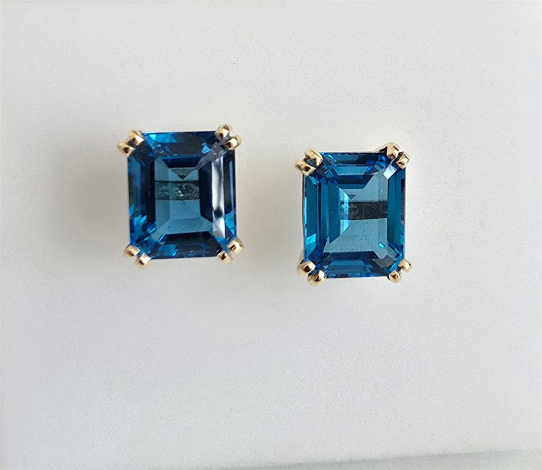 Blue Topaz Studs