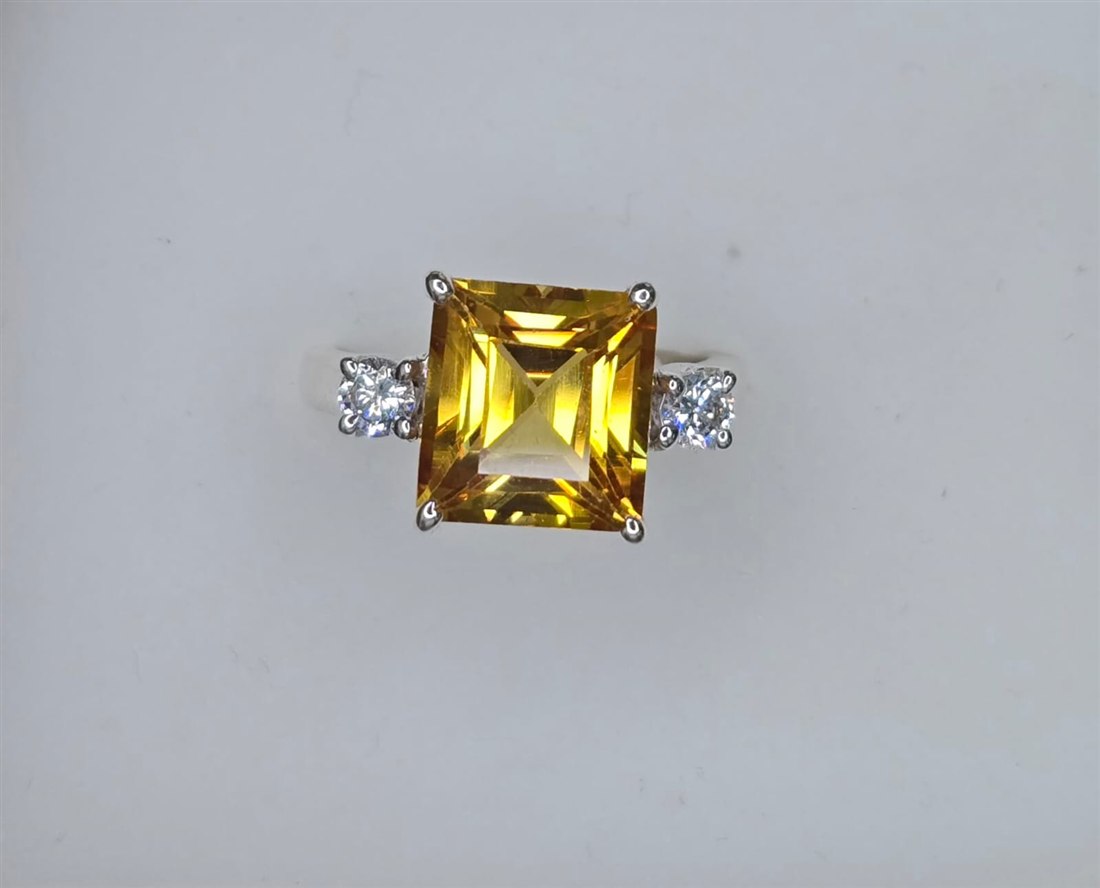 Citrine Solitaire Ring