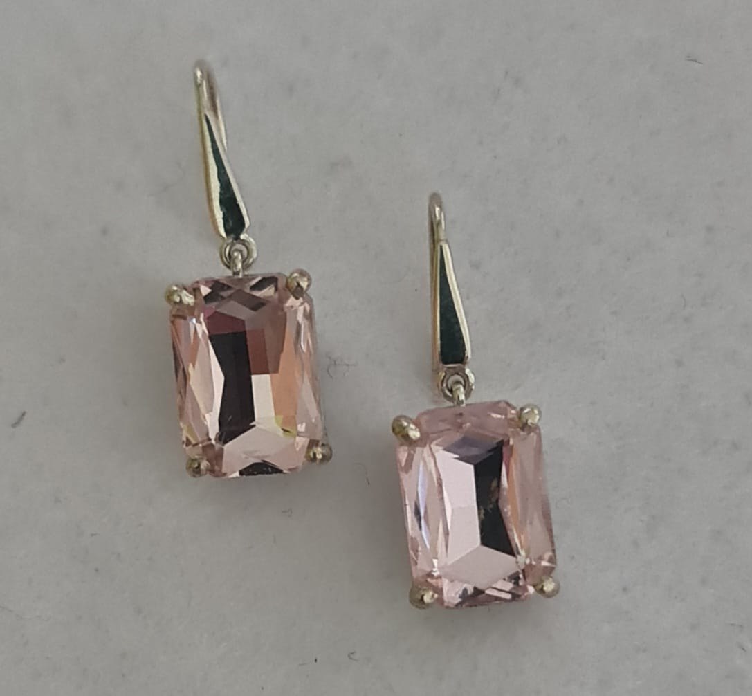Morganite Emerald-Cut Earrings