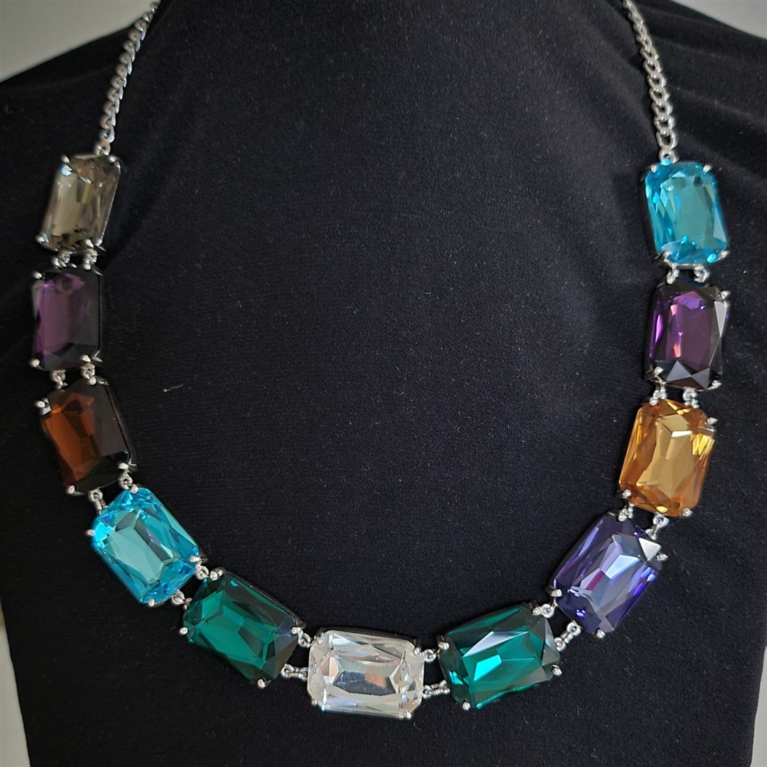 Multi-Gemstone Statement Necklace