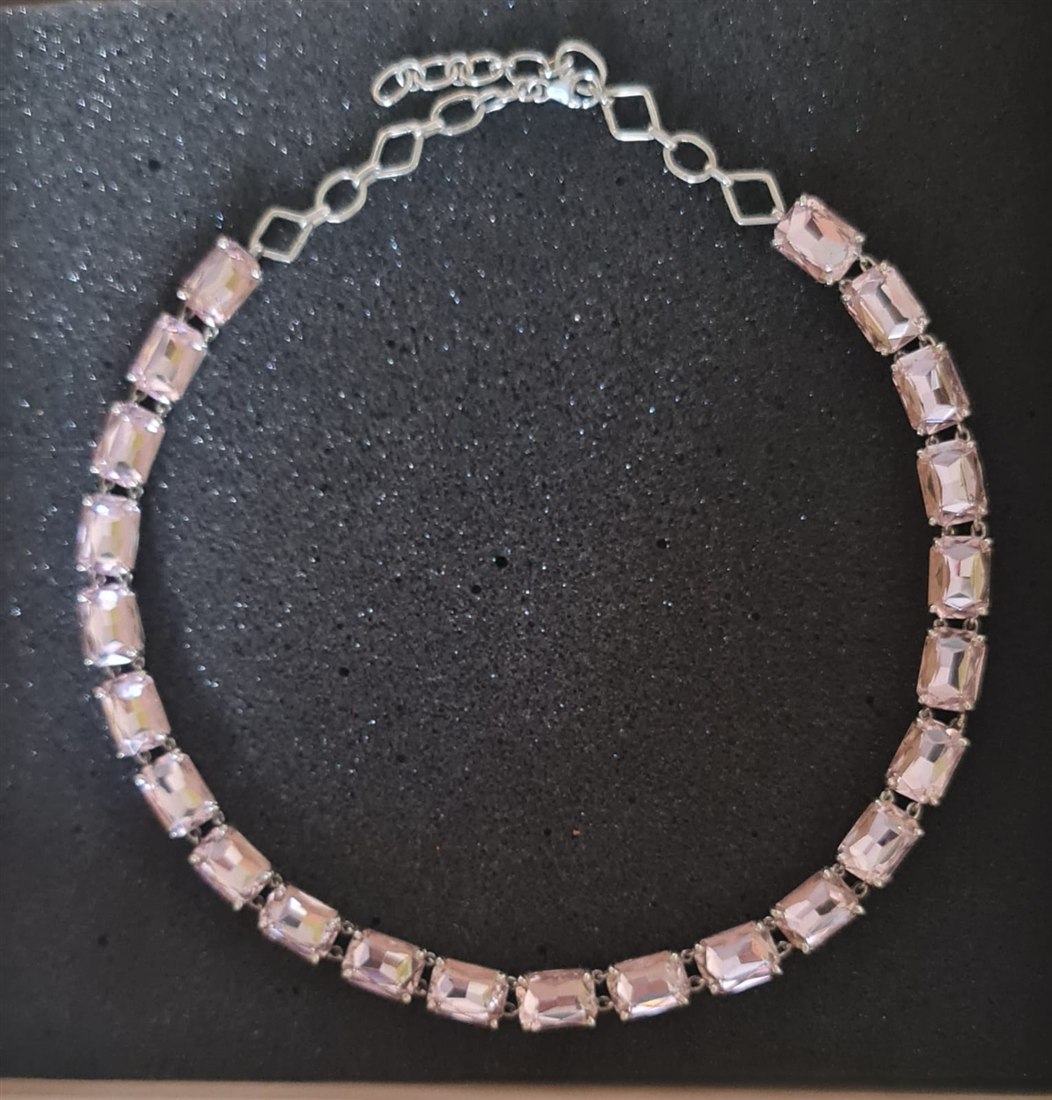 Pink Topaz Line Bracelet