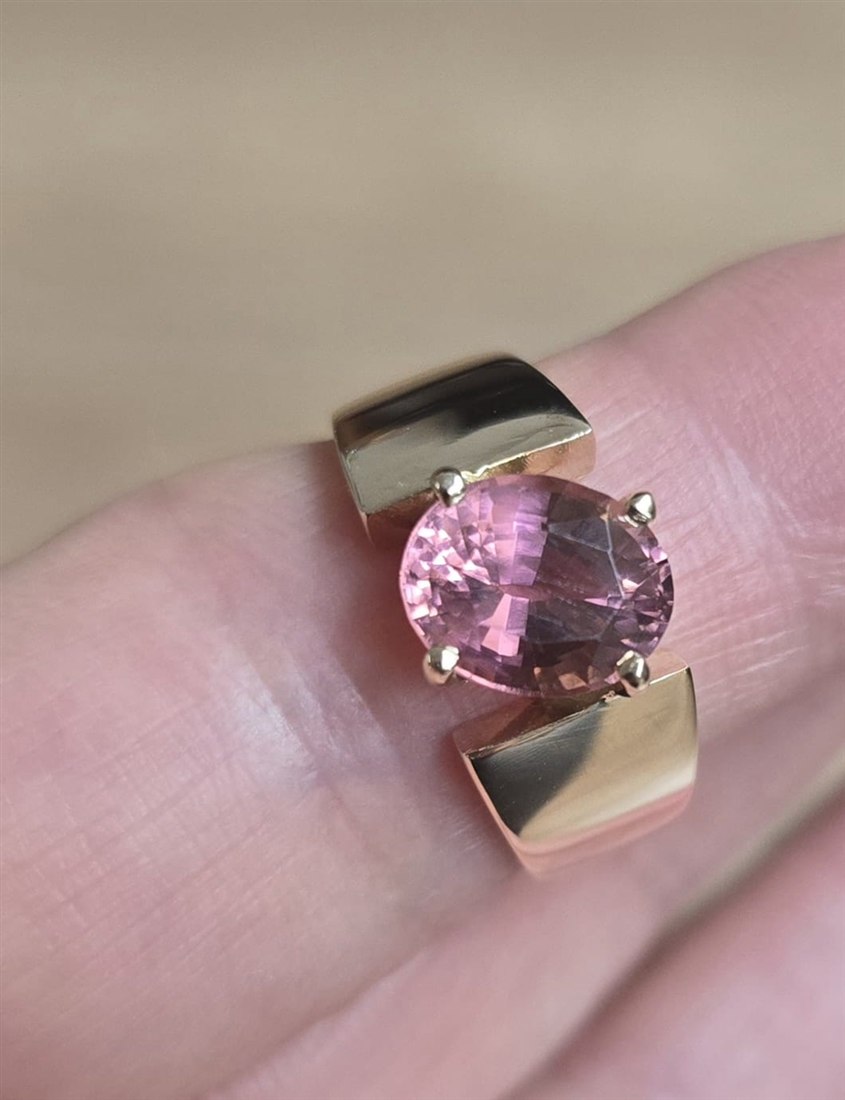 Pink Tourmaline Cocktail Ring