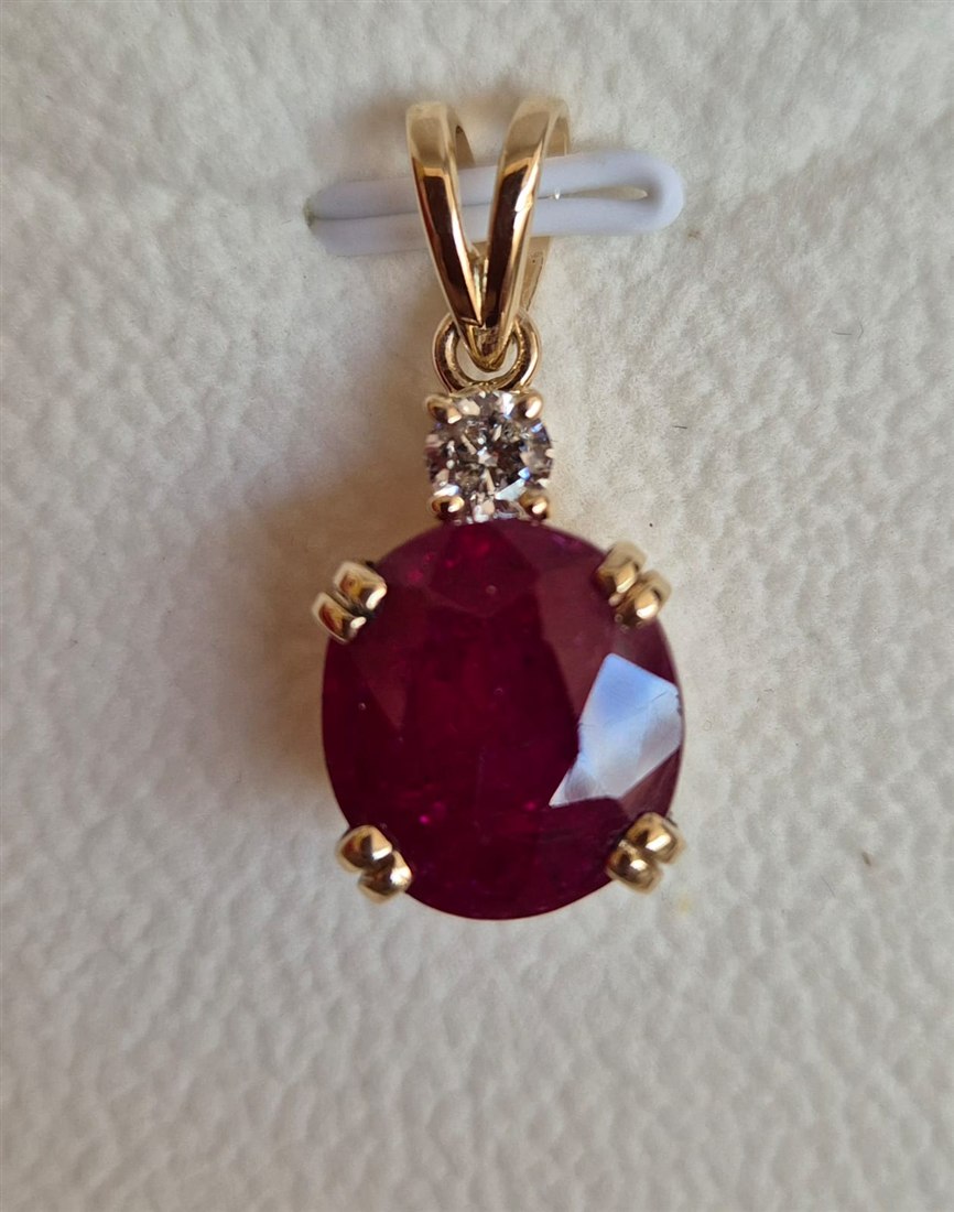 Ruby Solitaire Pendant