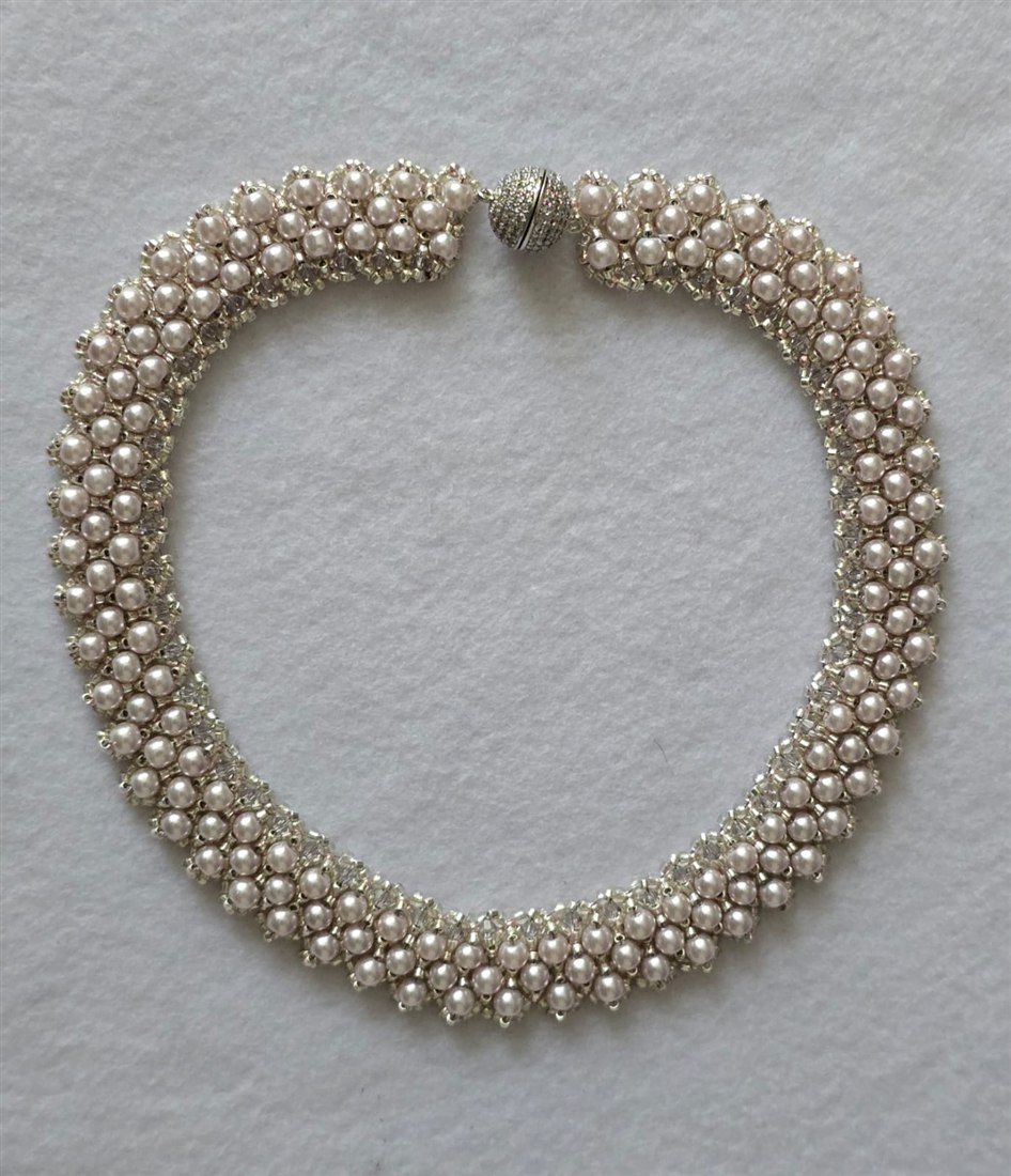 Woven Pearl Collar