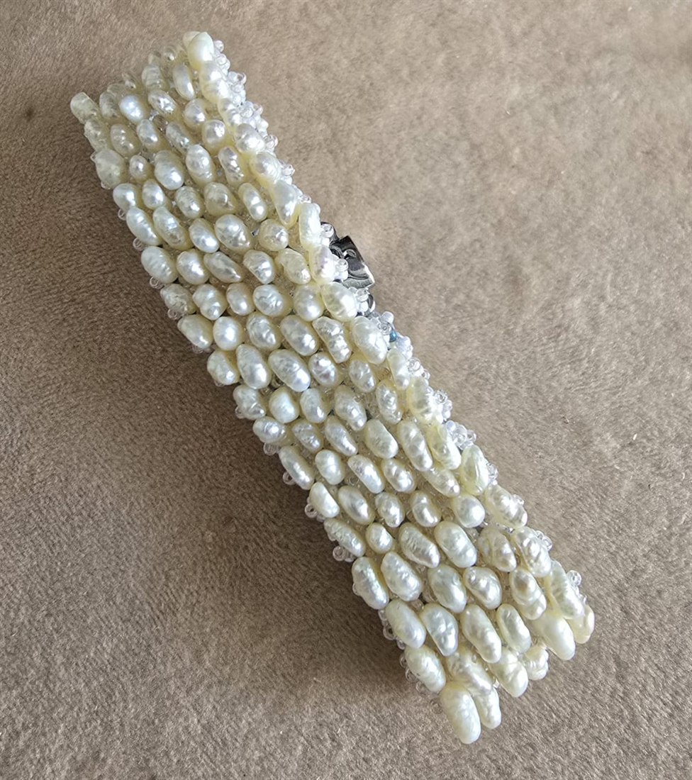 Woven Pearl Cuff